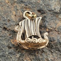 Langschiff Anh&auml;nger aus Bronze 