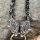 Massive Edelstahl Halskette Thors Hammer mit Fenris Wolf 60 cm - Schwarz Silber - 60 cm