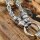Massive Edelstahl Wikinger Halskette Thors Hammer mit Fenris Wolf Silber- & Goldfarben - 60 cm