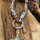 Massive Edelstahl Wikinger Halskette Thors Hammer mit Fenris Wolf Silber- & Goldfarben - 60 cm