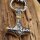 Massive Edelstahl Wikinger Halskette Thors Hammer mit Fenris Wolf Silber- & Goldfarben - 60 cm