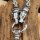 Massive Edelstahl Königskette Fenris Wolf mit Thors Hammer Anhänger - Silberfarben - 60 cm