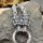 Massive Edelstahl Königskette Geri & Freki mit Thors Hammer Anhänger - Silberfarben - 60 cm