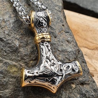 Thors Hammer Odin Wikinger Anhänger THOR WALHALLA Keltisch Made in Nordland neu 