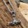 Edelstahl Halskette Thors Hammer Anhänger verziert mit keltischen Knoten - 60 cm