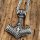 Edelstahl Halskette Thors Hammer verzier mit Valknut und der Tyr Rune - 60 cm