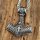 Edelstahl Halskette Thors Hammer verzier mit Valknut und der Tyr Rune - 60 cm