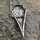 Edelstahl Wikinger Halskette Rabenschädel Anhänger verziert mit dem Helm of Awe goldfarbig - 60 cm