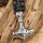 Paracord Armband Thors Hammer mit Wikinger Rune Tiwaz - Silberfarben