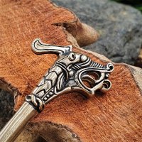 Keltische Wikinger Fibel "LEIFR" aus Bronze