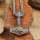Edelstahl Halskette mit Thors Hammer Anhänger "VALKNUT" - Silberfarben - 60 cm