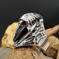 Odins Raben Ring "Hrafnáss" aus Edelstahl