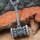 Wikinger Kriegshammer Anhänger "FIN" mit Halskette aus Edelstahl - 60 cm