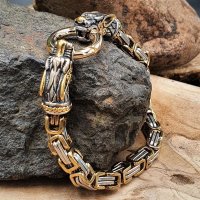 Edelstahl Wikinger Armkette "AldulfR" - Gold- und Silberfarben