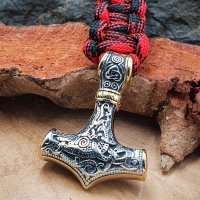 Paracord Schlüsselanhänger mit Thors Hammer aus...