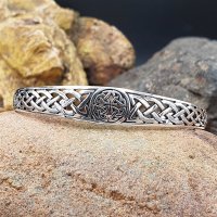 Keltischer Frauen Armreif "MORCANT" mit keltischen Knoten verziert - 925 Sterling Silber