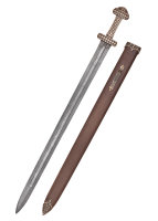 Wikingerschwert mit Bronzegriff, Damaststahl