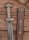 Wikingerschwert mit Bronzegriff, Damaststahl
