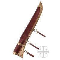 Wikinger-Sax aus Damaststahl mit Holz-/Knochengriff