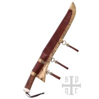 Wikinger-Sax aus Damaststahl mit Holz-/Knochengriff
