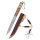 Wikinger-Messer, Damaststahl, Holz-/Knochengriff m. Knotenmuster