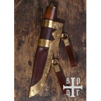 Wikinger-Messer aus Damaststahl mit Holzgriff