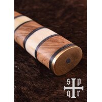 Wikinger-Messer aus Damaststahl mit Holz-/Knochengriff