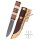 Wikinger-Messer aus Damaststahl mit Holz-/Knochengriff